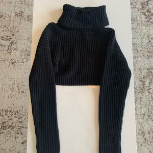 Black turtleneck sweater
